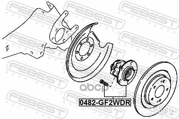 Ступица задняя mitsubishi ASX GA# 2010- 0482-GF