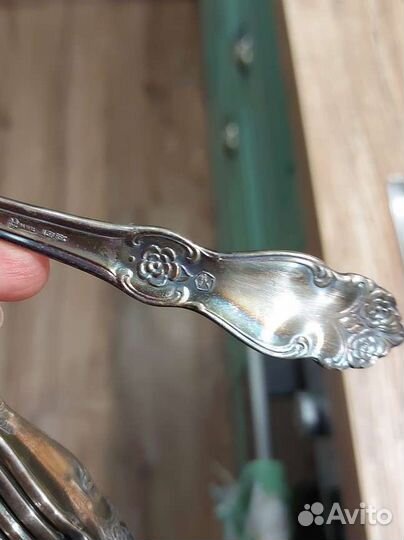 Набор столовых приборов мельхиор посерябренный