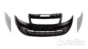 Бампер передний Granta Ваз 2190 в цвет Пантера 672