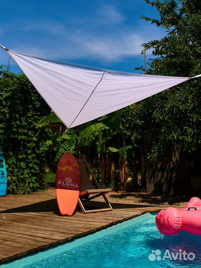 Тент парус от солнца теневой навес