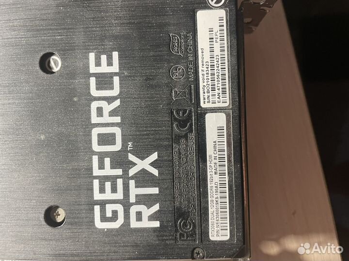 Видеокарта rtx 3060 palit