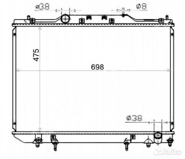 Радиатор охлаждения SAT TY0002-CXM10D Toyota Gaia