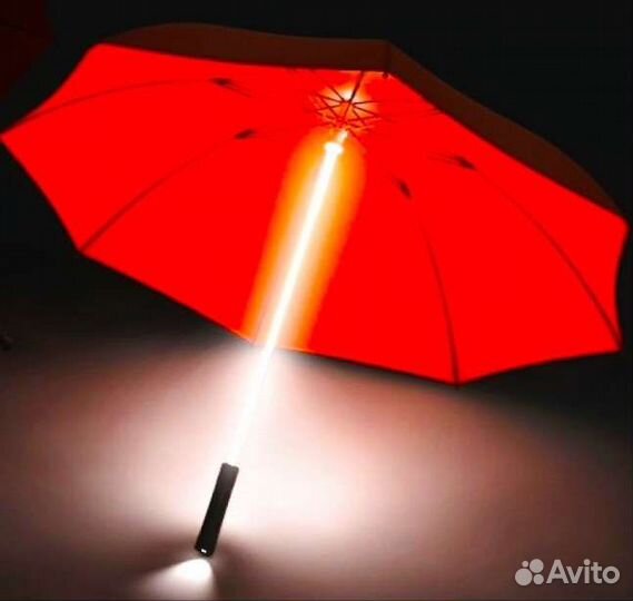 Зонт светящийся светодиодный Меч Джедая +фонарик
