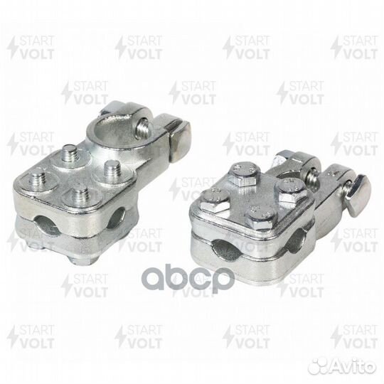 Клеммы акб в комплекте цинк, прижимная пластина