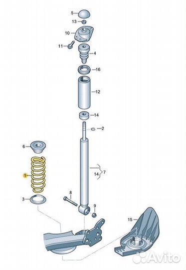 Пружина подвески задняя Volkswagen Polo CWV790487
