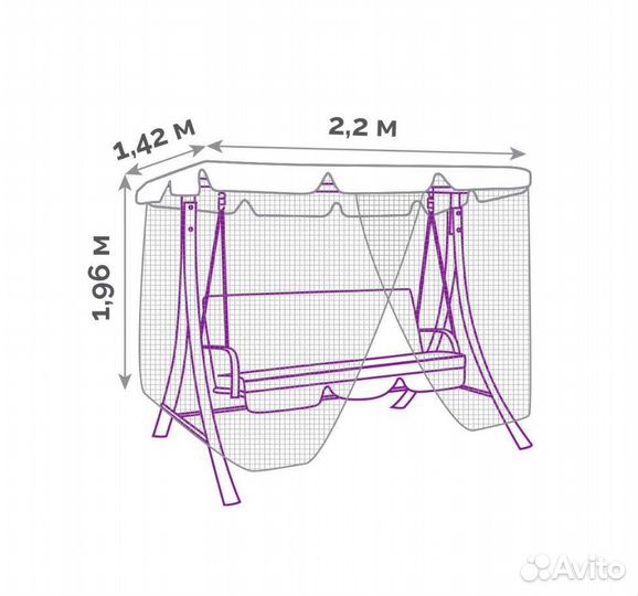 Москитная сетка на садовые качели