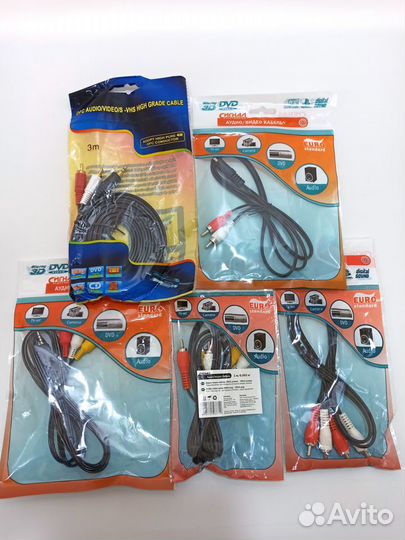 Кабель аудио 3,5 jack AUX тюльпан