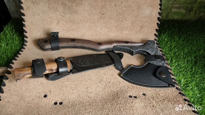 Подарочный набор в чехле топор и нож