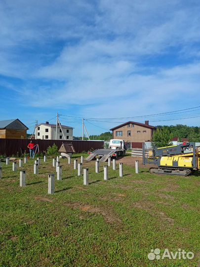 Фундамент на сваях. Забивные сваи