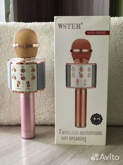 Микрофон WS-858 rose gold