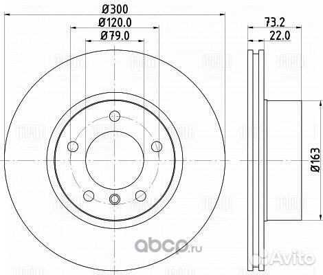 Диск тормозной BMW 1 (F20 F21) (11) 3 (F30-F34)