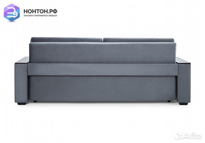 Диван еврокнижка Мадрид Lux серый / коричневый