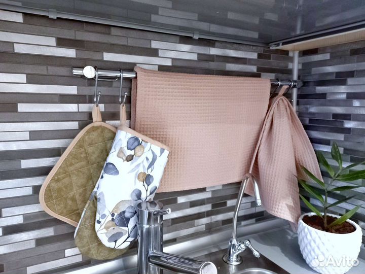 Вафельные полотенца, прихватки, рукавица для кухни