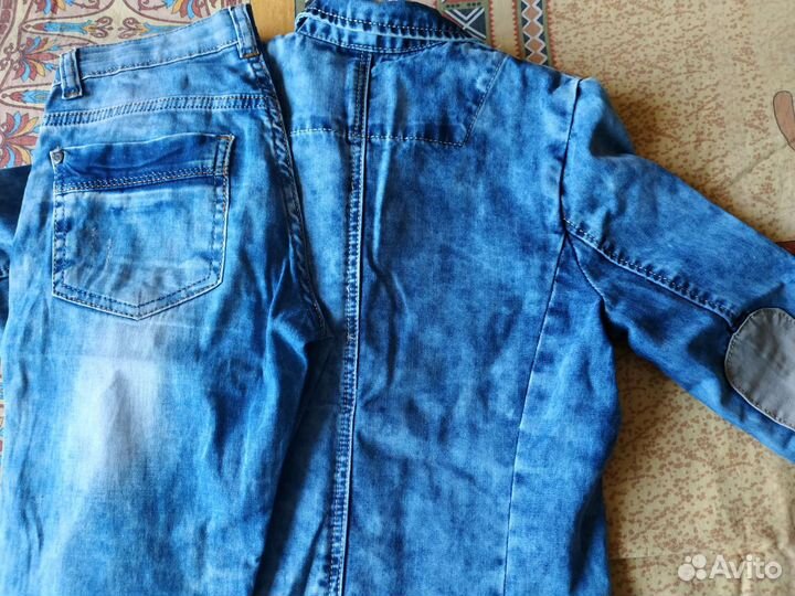 Джинсовый костюм для мальчика 134