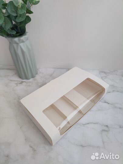 Коробка для десерта эскимо рулет макаронс пряников