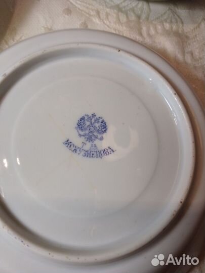 Фарфоровое блюдечко, тарелочка Кузнецова
