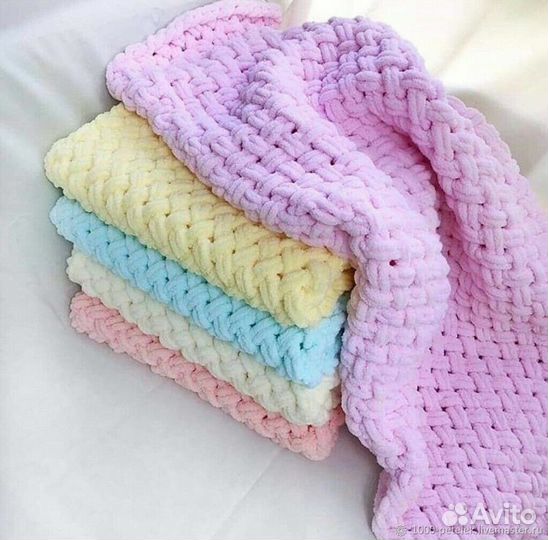 Плед вязаный