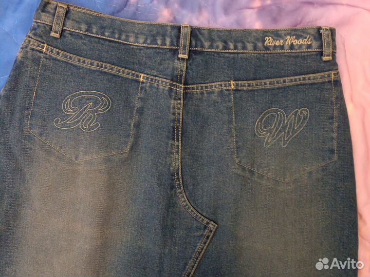 Джинсовая юбка миди