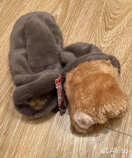 Варежки женские меховые,новые. Тёплые,мягкие