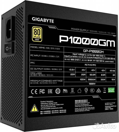 Блок питания gigabyte ATX231 1000W GP-P1000GM
