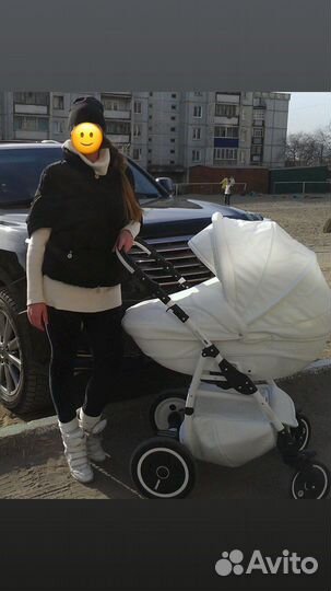 Коляска 2 в 1 эко кожа