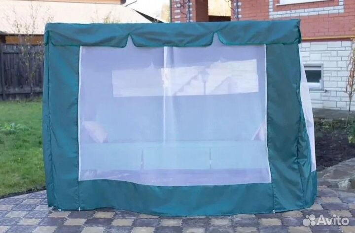 Тент-шатер с сеткой для качелей Касабланка зеленый