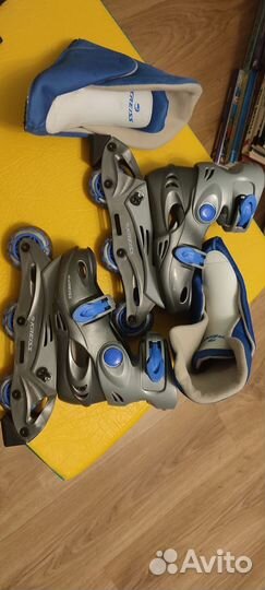 Ролики с защитой и шлемом размер S(30-33)