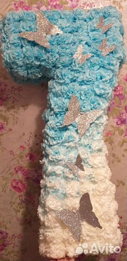 Цифра 4 6 7 на день рождения из салфеток