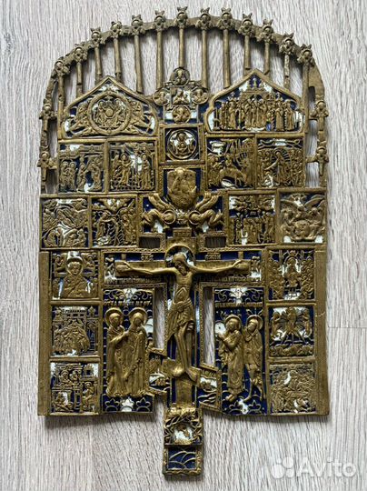 Патриарший крест. Распятие. Праздники. Икона