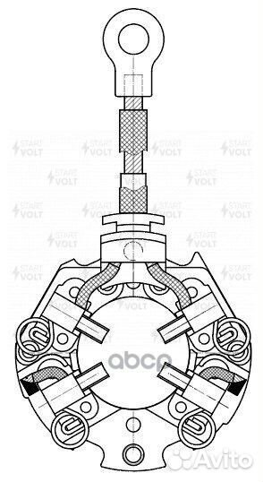 Узел щеточный стартера mitsubishi outlander