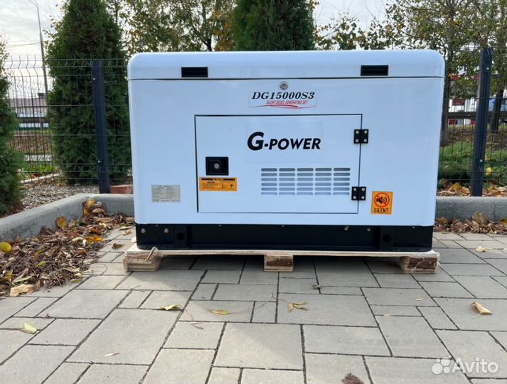 Генератор дизельный 13 kW G-power DG15000SE3 трехф