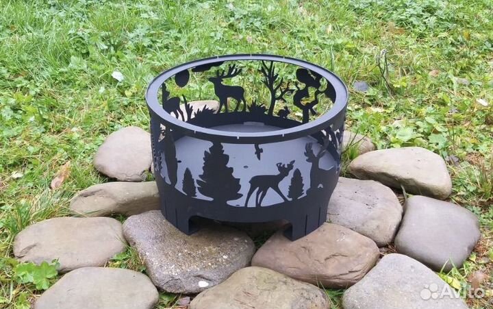 Костровая чаша мангал Олени