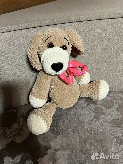 Вязанные игрушки собачка