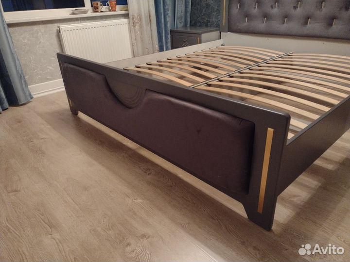 Спальный гарнитур Бодрум серый с 6-и дв. шкафом