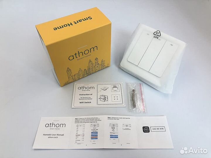 Выключатель 3 клавишный wifi умный дом