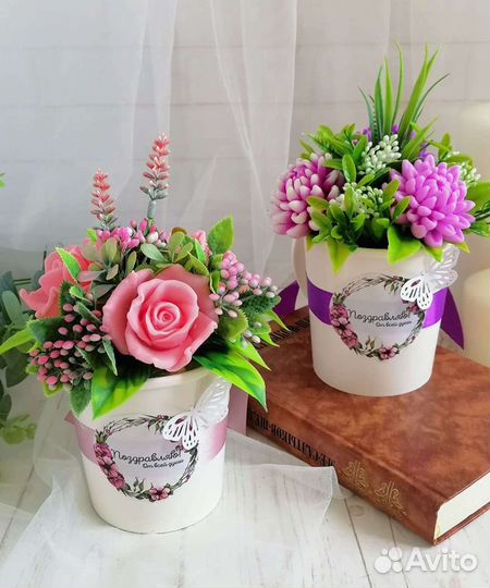 Букет из мыльных цветов