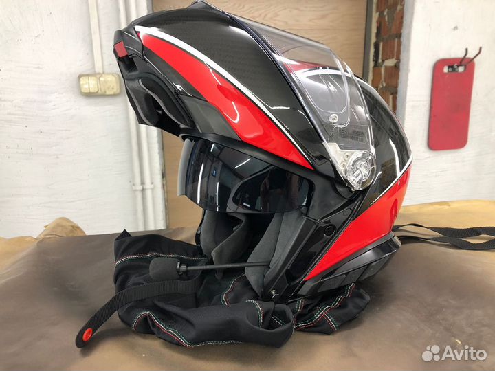 Мотошлем AGV sportmodular с гарнитурой