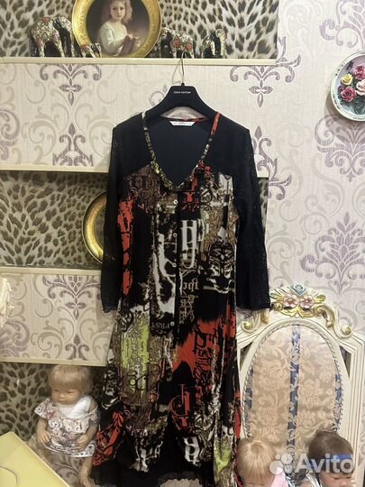 Платье Via Veneto Италия трикотаж кружево