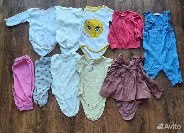 Детские вещи пакетом на девочку 56-74