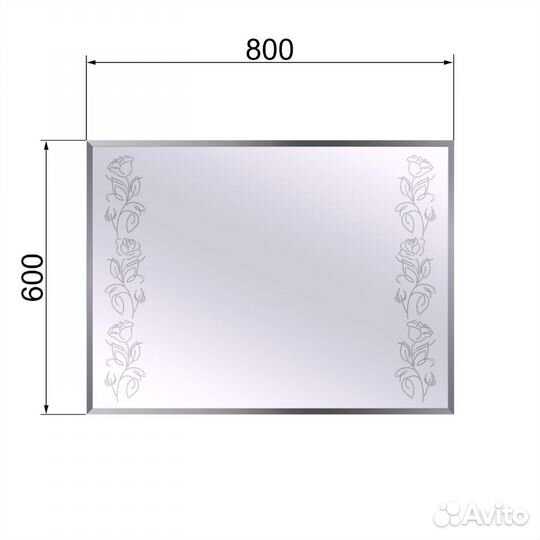 Розалия № 4.4 (Зеркало ) (лазерная гравировка)