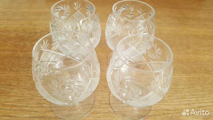 4 винных бокала хрусталь СССР