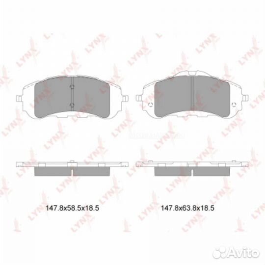 Lynxauto BD-6114 Колодки тормозные дисковые перед