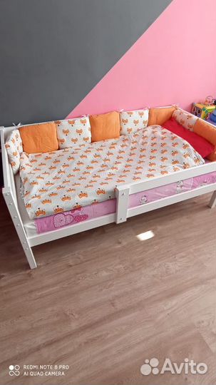 Детская кровать с бортиком 2+