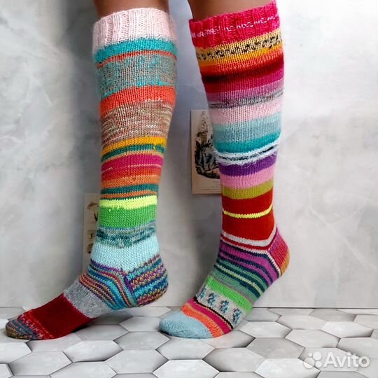 Гольфы вязаные ручной работы