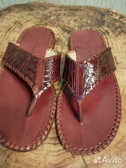 Studio Belvedere мужские шлепки из кожи крокодила