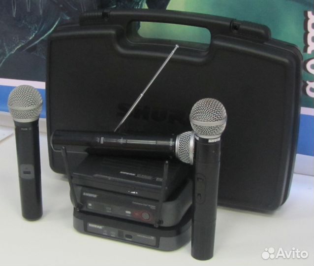 Микрофоны Shure 58 PG SM GLX 3шт Вокал Радио Pro