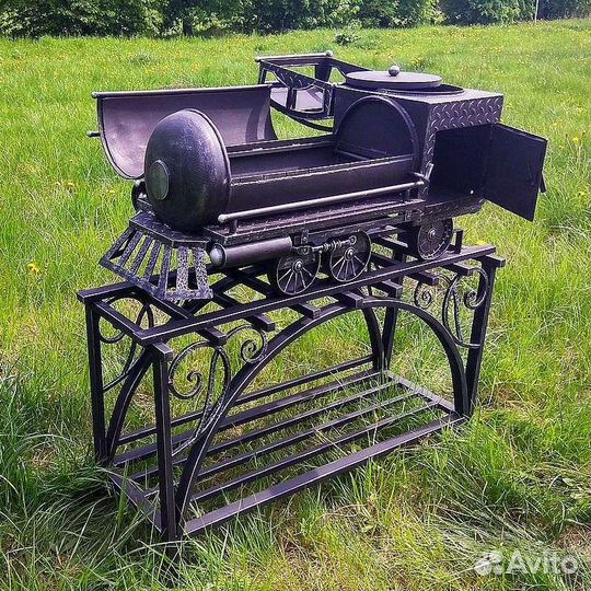 Мангал с печью под казан