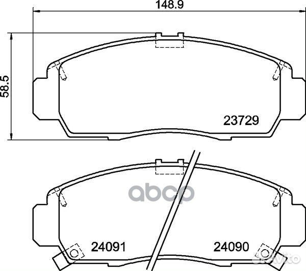 Колодки тормозные дисковые перед (PF-8614)