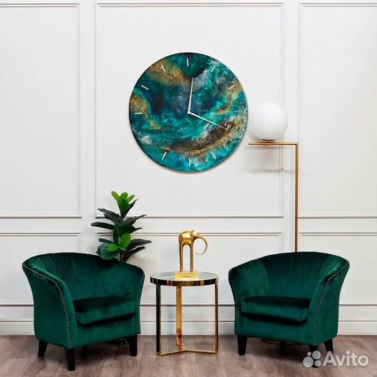 Часы картина из эпоксидной смолы