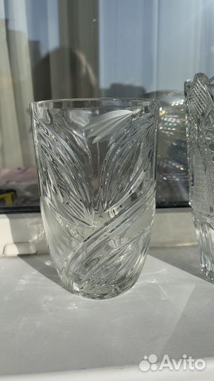 Ваза для цветов хрустальная СССР